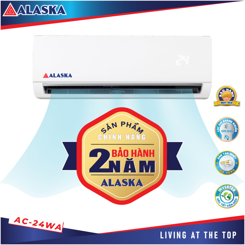 Máy Lạnh ALASKA Tiêu Chuẩn AC-24WA 2.5HP, có 3 chế độ hoạt động làm lạnh, quạt và hút ẩm, đa dạng trong lựa chọn chế độ hoạt động