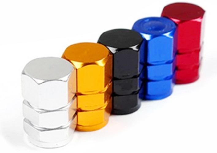 Bộ 4 chiếc nắp chân van xe máy ô tô [giao màu ngẫu nhiên]