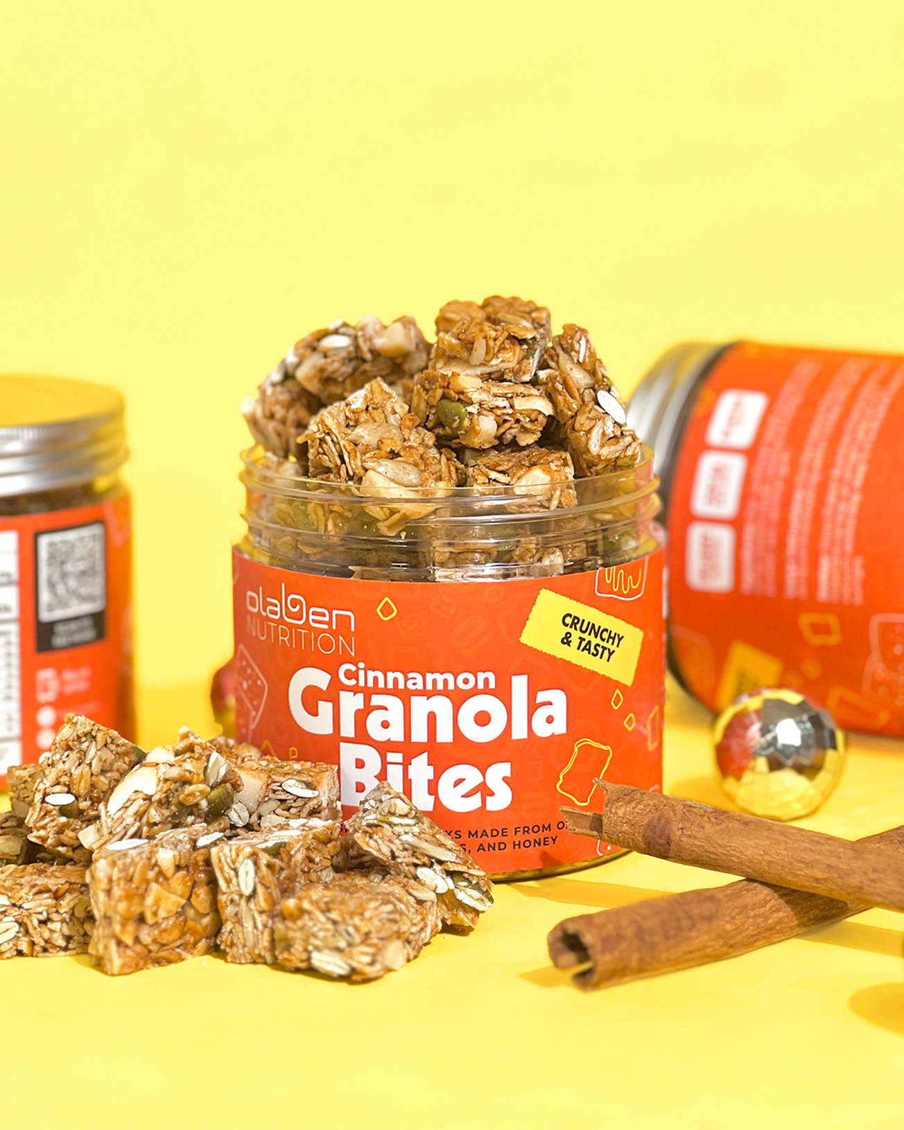 Olaben Nutrition New Granola Bites- snack ngũ cốc viên mini tiện lợi vị quế