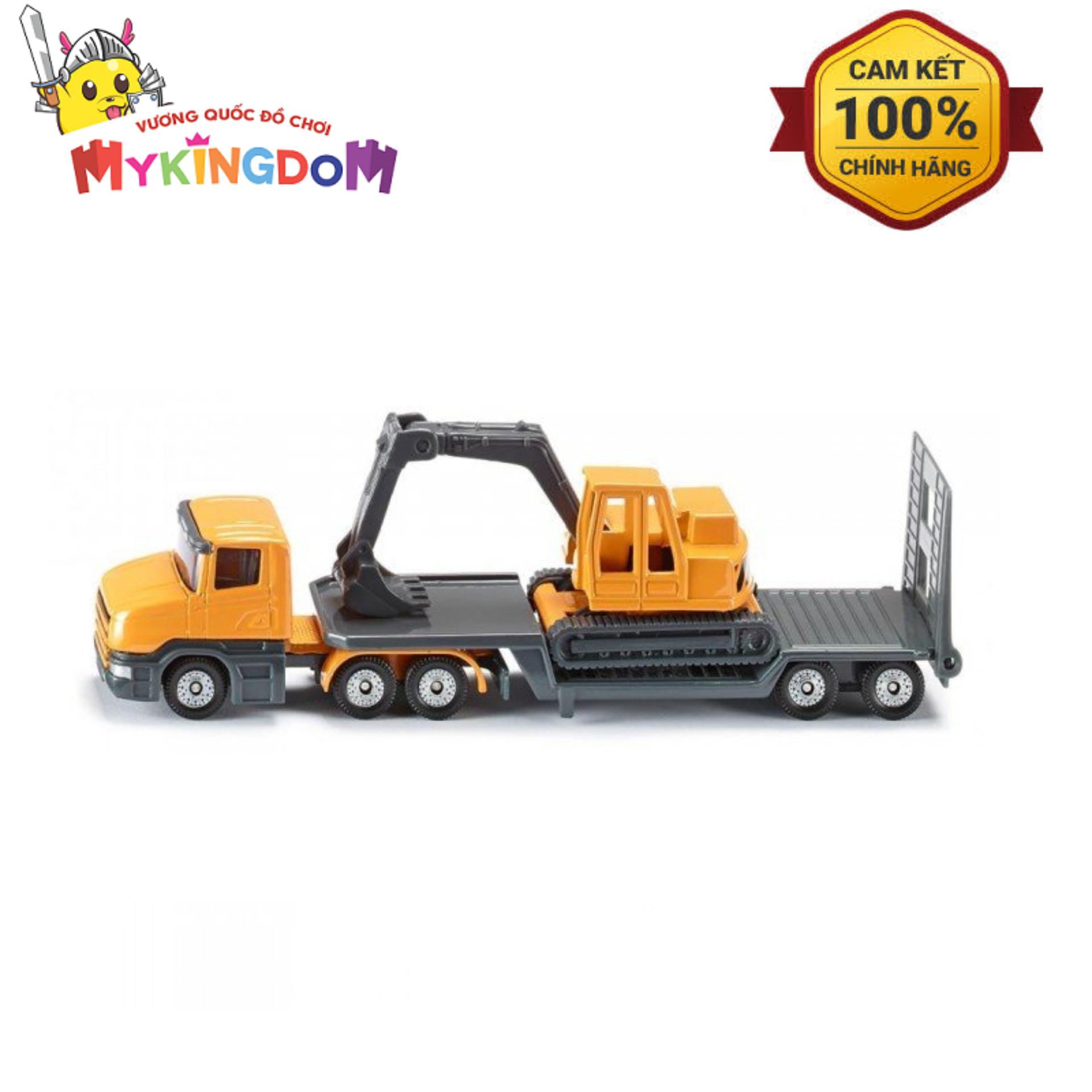 Mô Hình Siku Xe Tải Chở Xe Xúc 1611