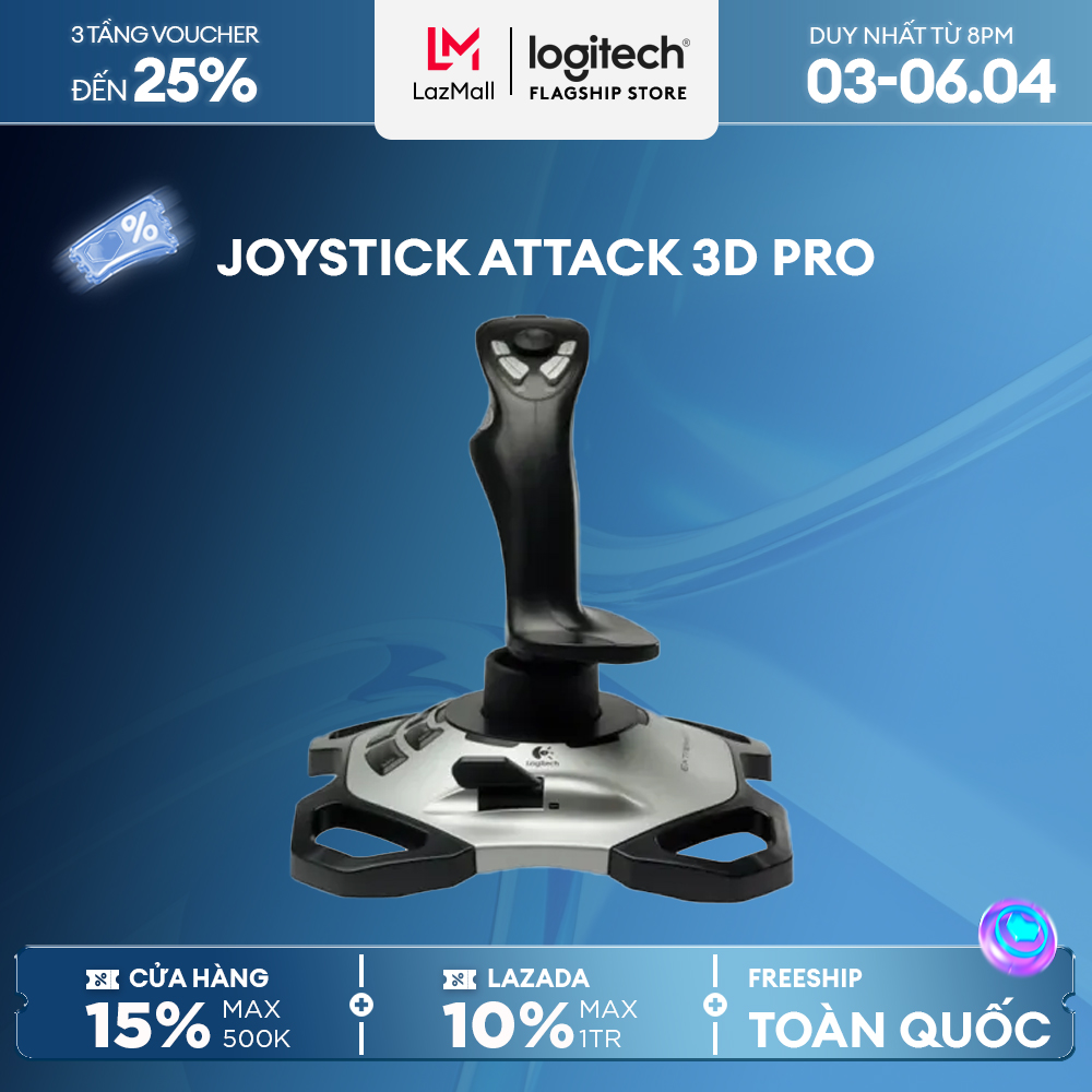 Cần lái Game Logitech JOYSTICK ATTACK 3D Pro