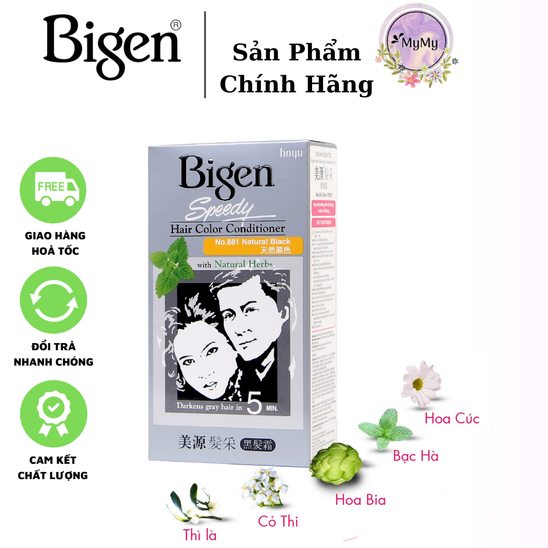 Thuốc Nhuộm Tóc BIGEN SPEEDY Bigen Xám - Thảo Dược Phủ Bạc 100%