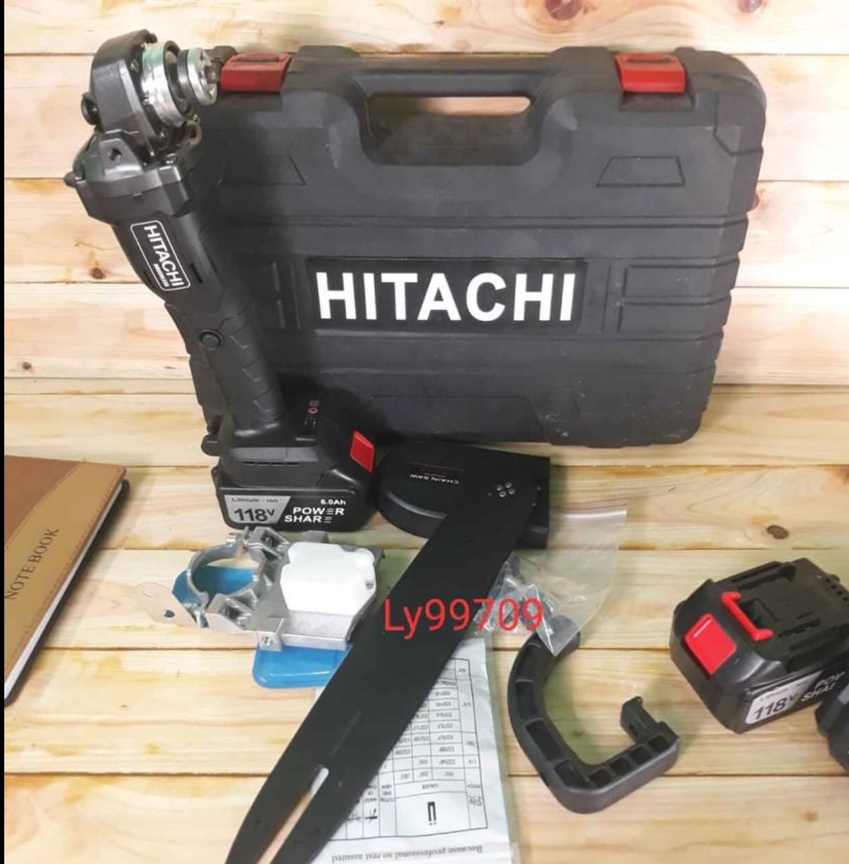 MÁY MÀI,MÁY CẮT PIN HITACHI 118V HÀNG CHUẨN PIN 10CELL