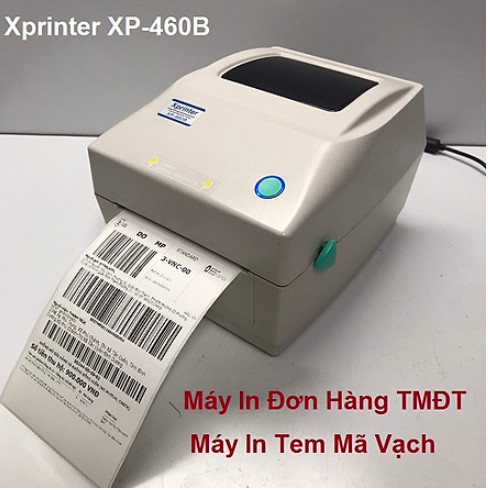 Máy in decal nhiệt Xprinter XP-460B - Khổ 110mmX - Hàng nhập khẩu -  Tặng kèm phần mềm in mã vạch miễn phí, Hỗ trợ kỹ thuật cài đặt ONLINE, hướng dẫn sử dụng chi tiết miễn phí