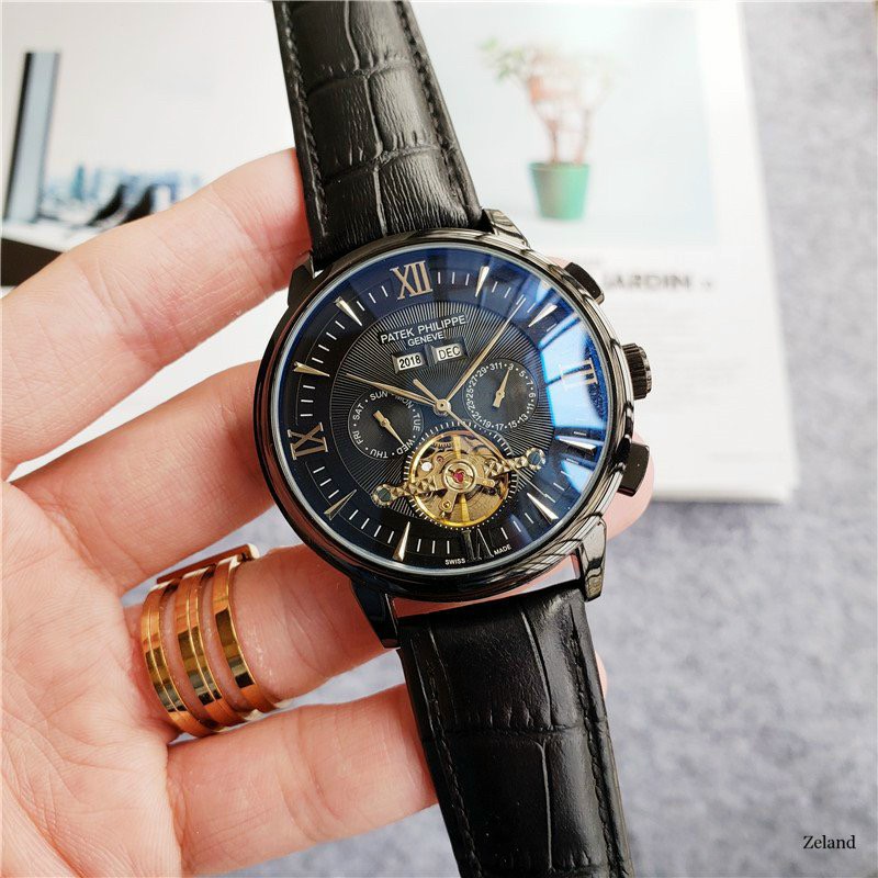 Đồng Hồ Nam Patek Philippe Dây Da Lộ Máy Cơ Automatic [Bảo Hành 12 tháng]