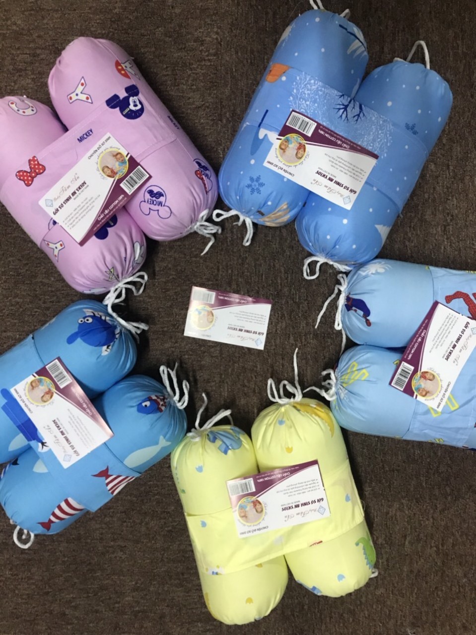 Set gối, chặn vỏ đỗ cho trẻ loại to