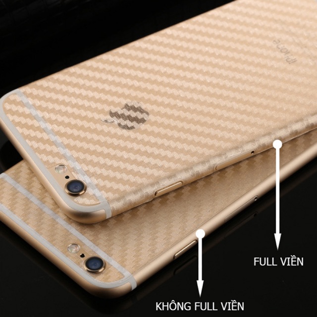 Miếng dán mặt sau IPHONE cacbon tản nhiệt