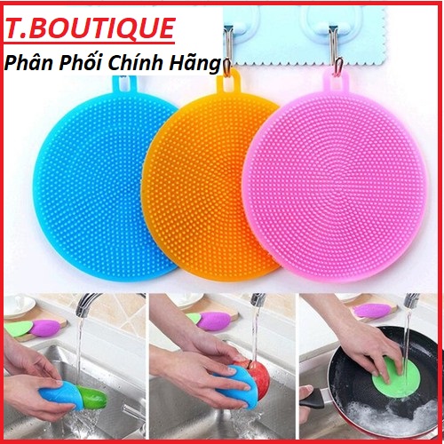 Miếng silicon lau chùi, rửa bát đa năng