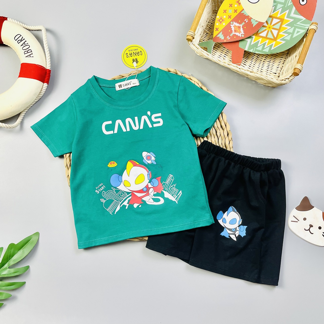Set for baby cloth cotton fullsize sleeveless short pants pocket real goods standard crummy for baby boy, baby girl