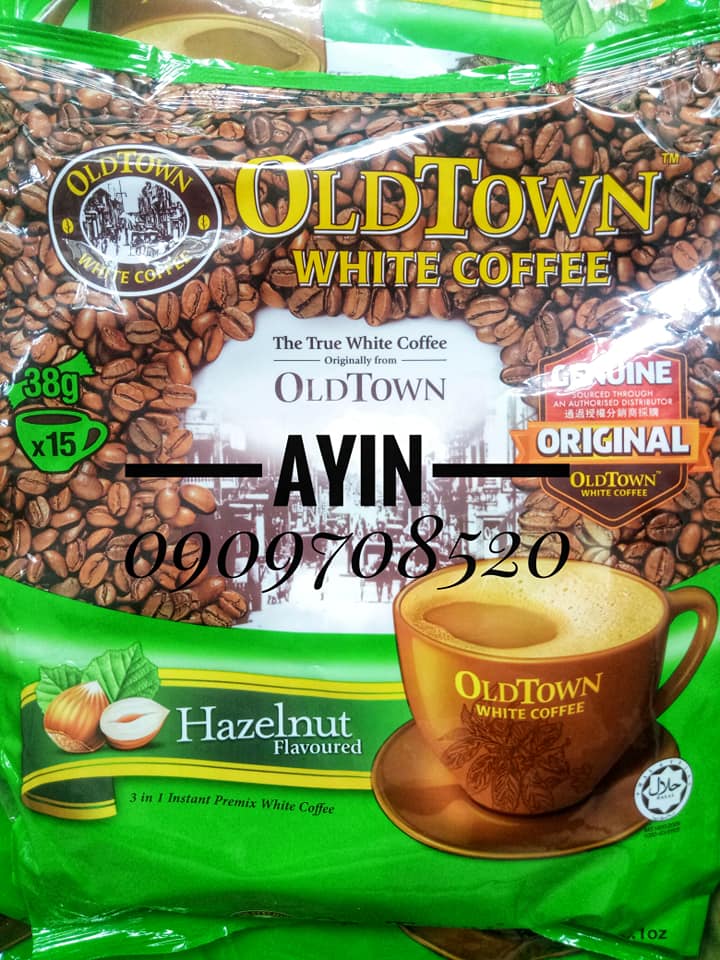 ( Bao Bì Mới ) Cà phê trắng vị hạt dẻ OldTown White Coffee HAZELNUT Malaysia