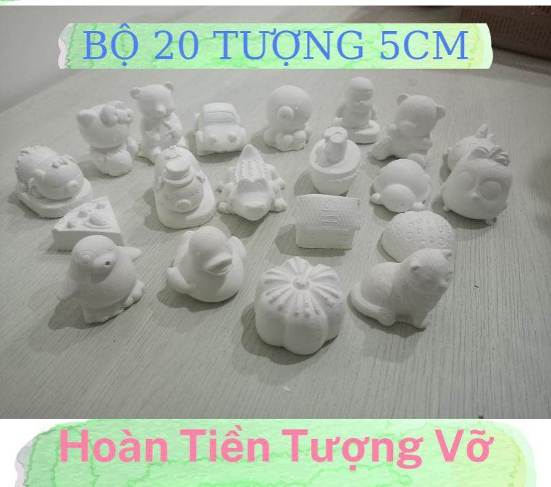 Bộ 20 tượng 5cm Không Màu Cọ