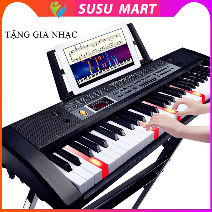 Tặng Giá Nhạc  Đàn piano điện tử Đàn organ Electronic Keyboard Đàn 61