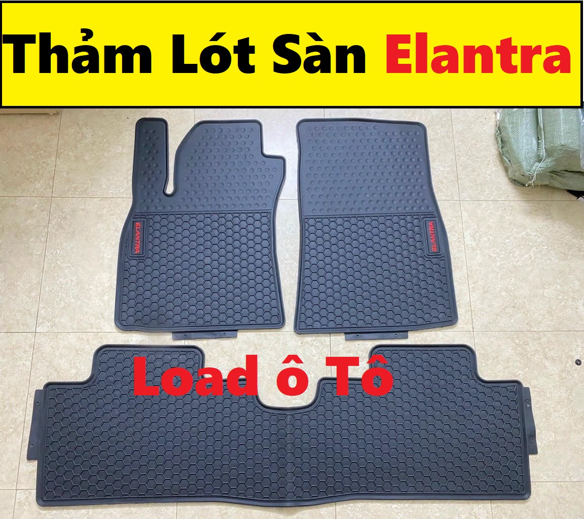 Thảm lót sàn cao su xe huyndai elantra 2023-2018 mẫu cao su đúc nguyên khối, không mùi