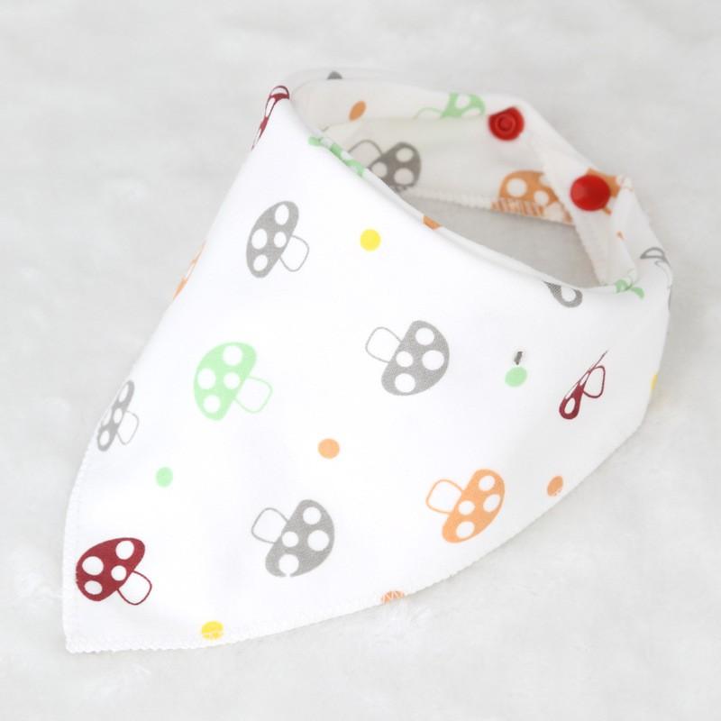 Set 5 Yếm Cotton 2 Lớp Nút Bấm Cho Bé