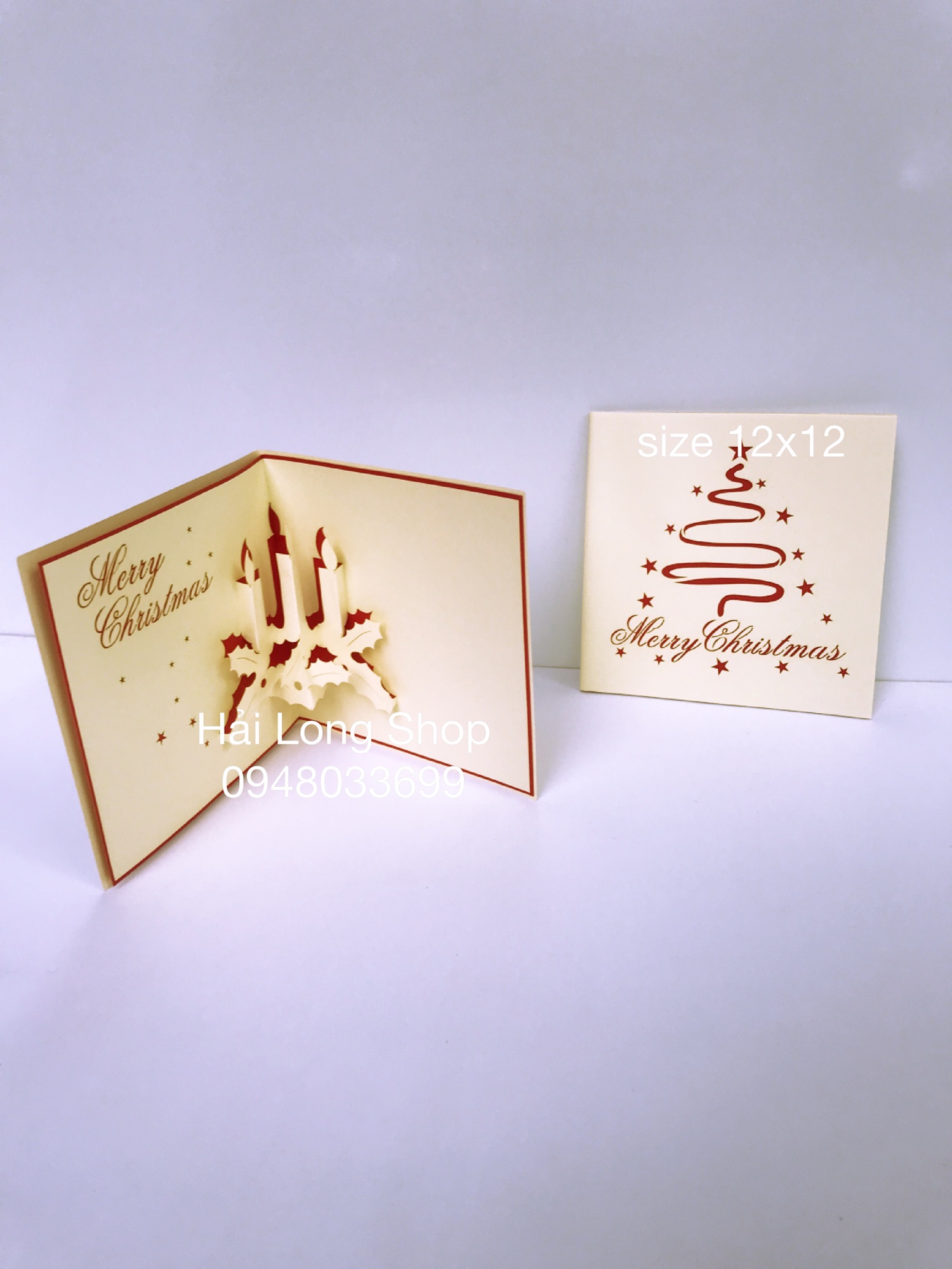 Nến Giáng Sinh 2  - Noel - Thiệp 3D