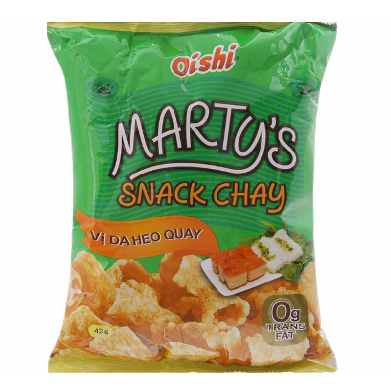 [Oishi] Snack Chay vị da heo quay 14g/35g (10 gói) - 73g (5 gói)