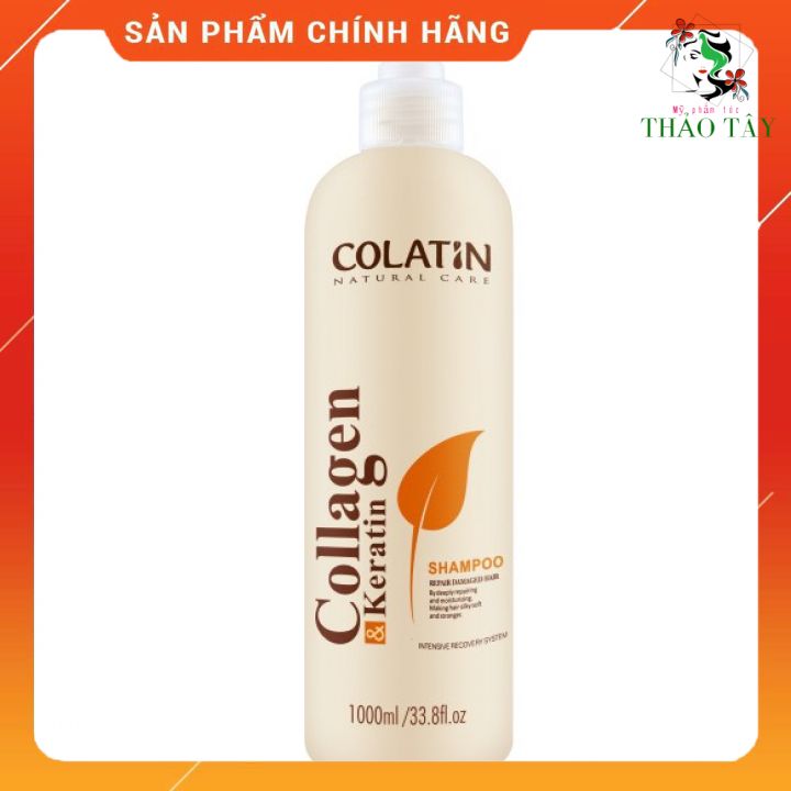 DẦU GỘI COLATIN COLLAGEN KERATIN PHỤC HỒI SIÊU MƯỢT TÓC 1000ML