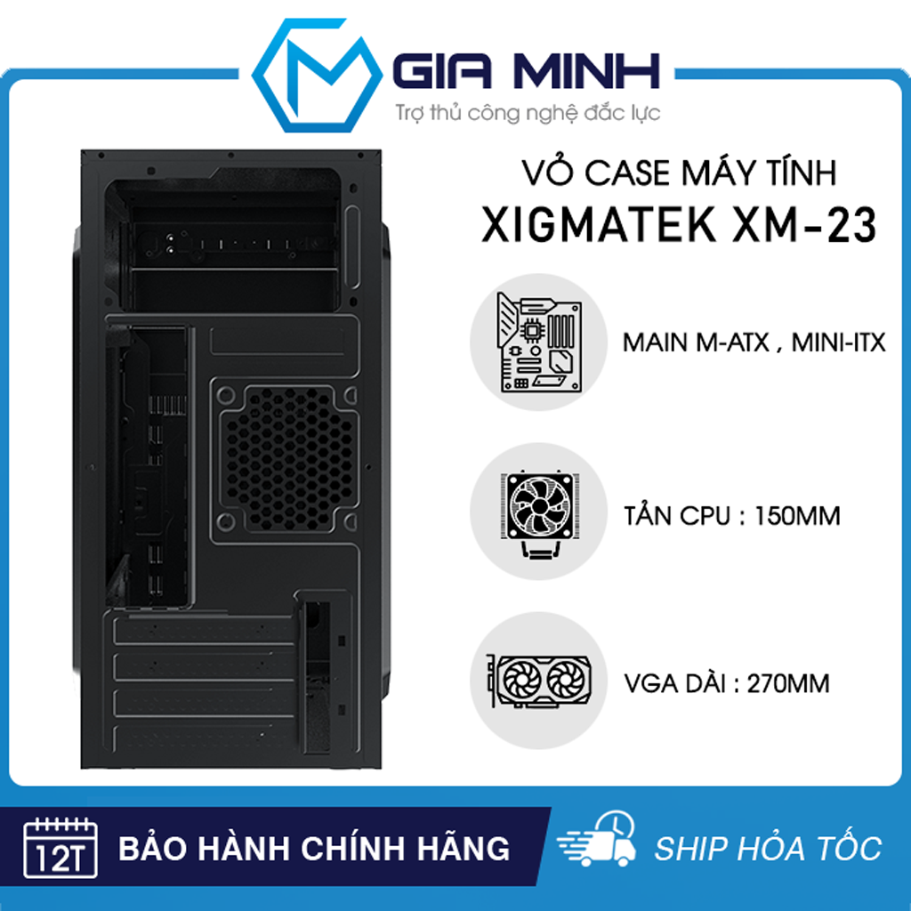 Vỏ Case Máy Tính Xigmatek XM-23 - Văn Phòng Size M-ATX