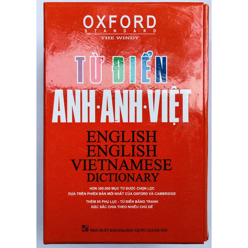 Sách - Từ điển Oxford Anh - Anh - Việt bìa đỏ cứng + tặng kèm bút hoạt hình