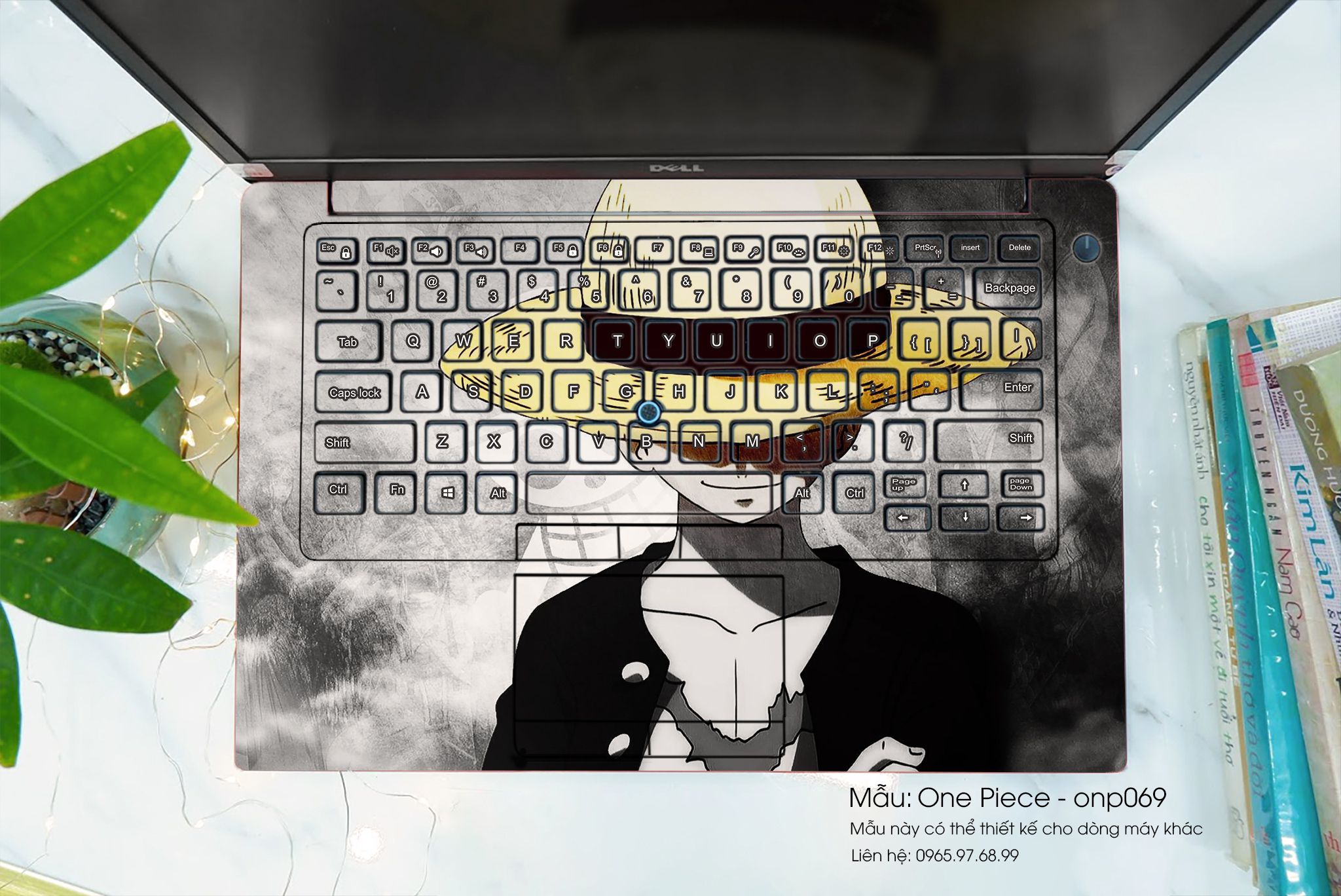 Decal Skin dán Surface Pro / Laptop / Go / Book mẫu One Piece (inbox mã máy cho shop)