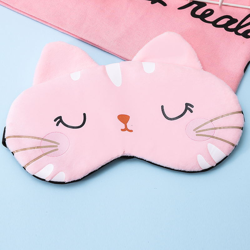 Bịt mắt ngủ miếng che mắt ngủ animal có túi gel màu ngẫu nhiên