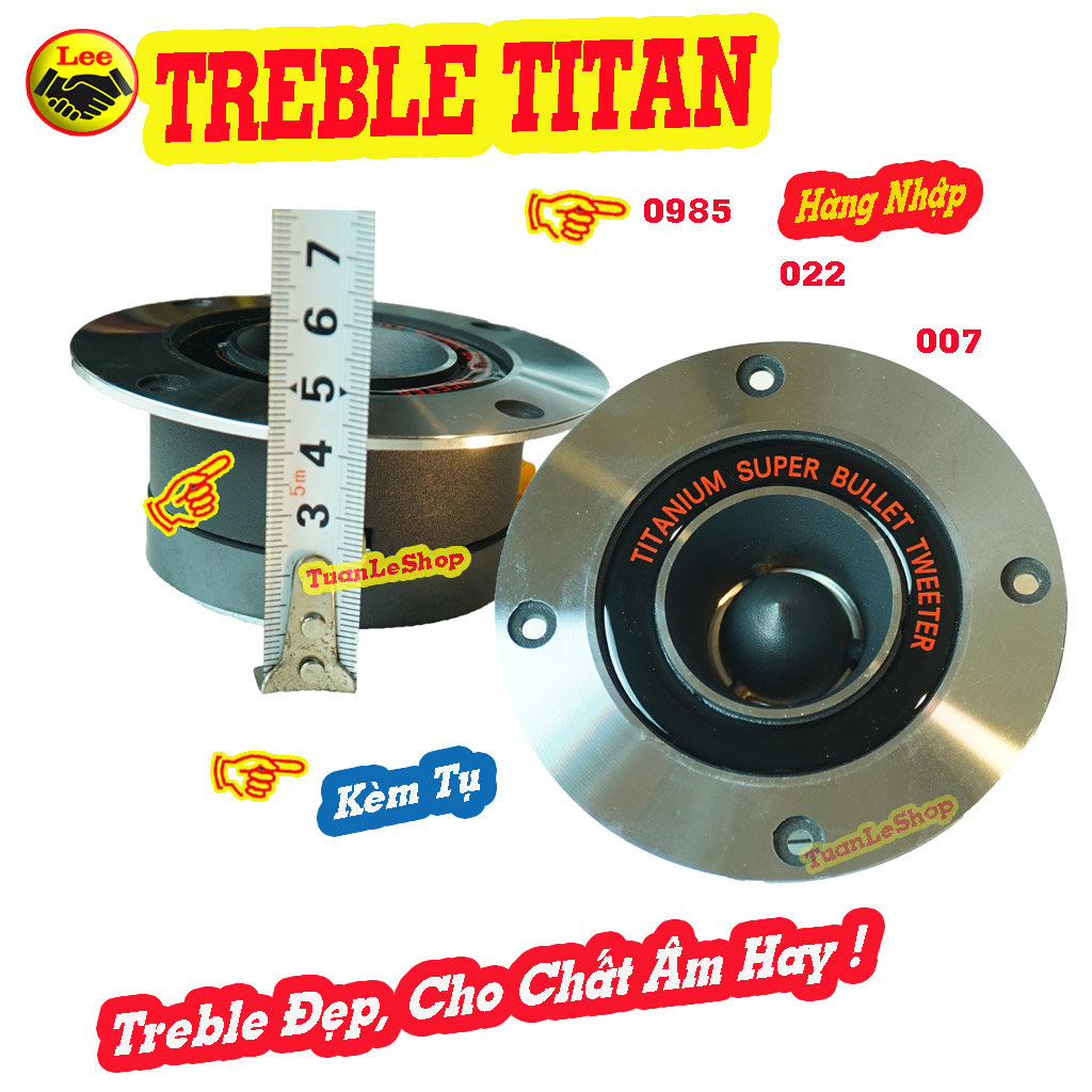 Treble titan 10cm - treble pioneer - :loa treble tweeter màng titan - gái 1 cái - loa treble 10cm rời