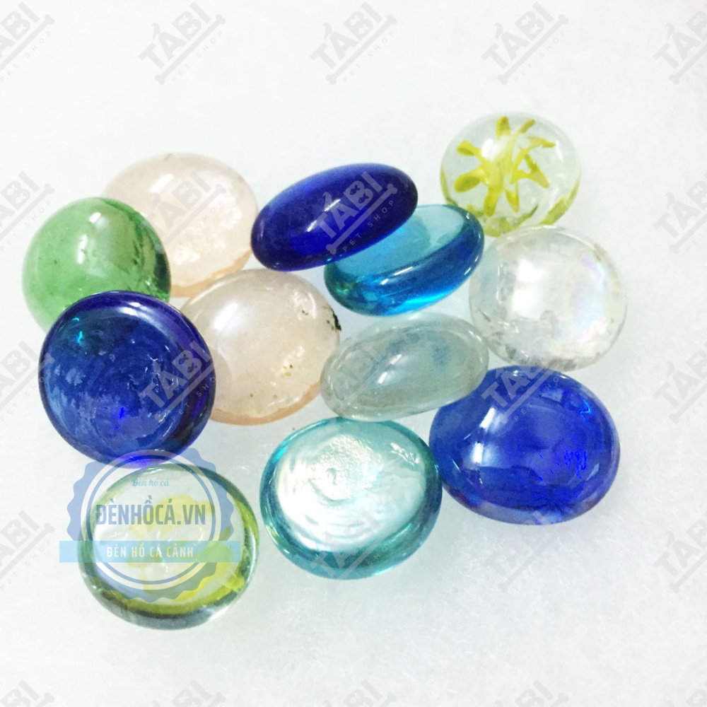Sỏi thủy tinh 100g trang trí hồ cá