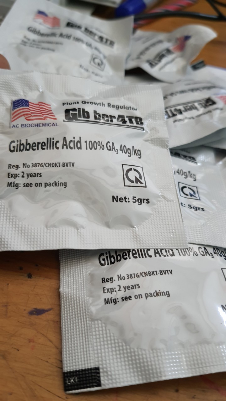 100 viên Phân Bón Lá Gibber 4TB GA3 - Gibberellic Acid 100% Ga3 40g/kg