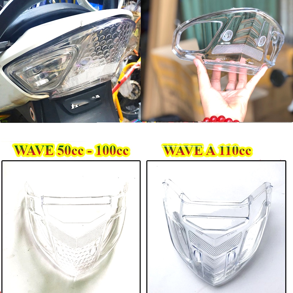 ☺ Nắp ốp đèn hậu (stop) trắng Wave A 2006-2021 ☺