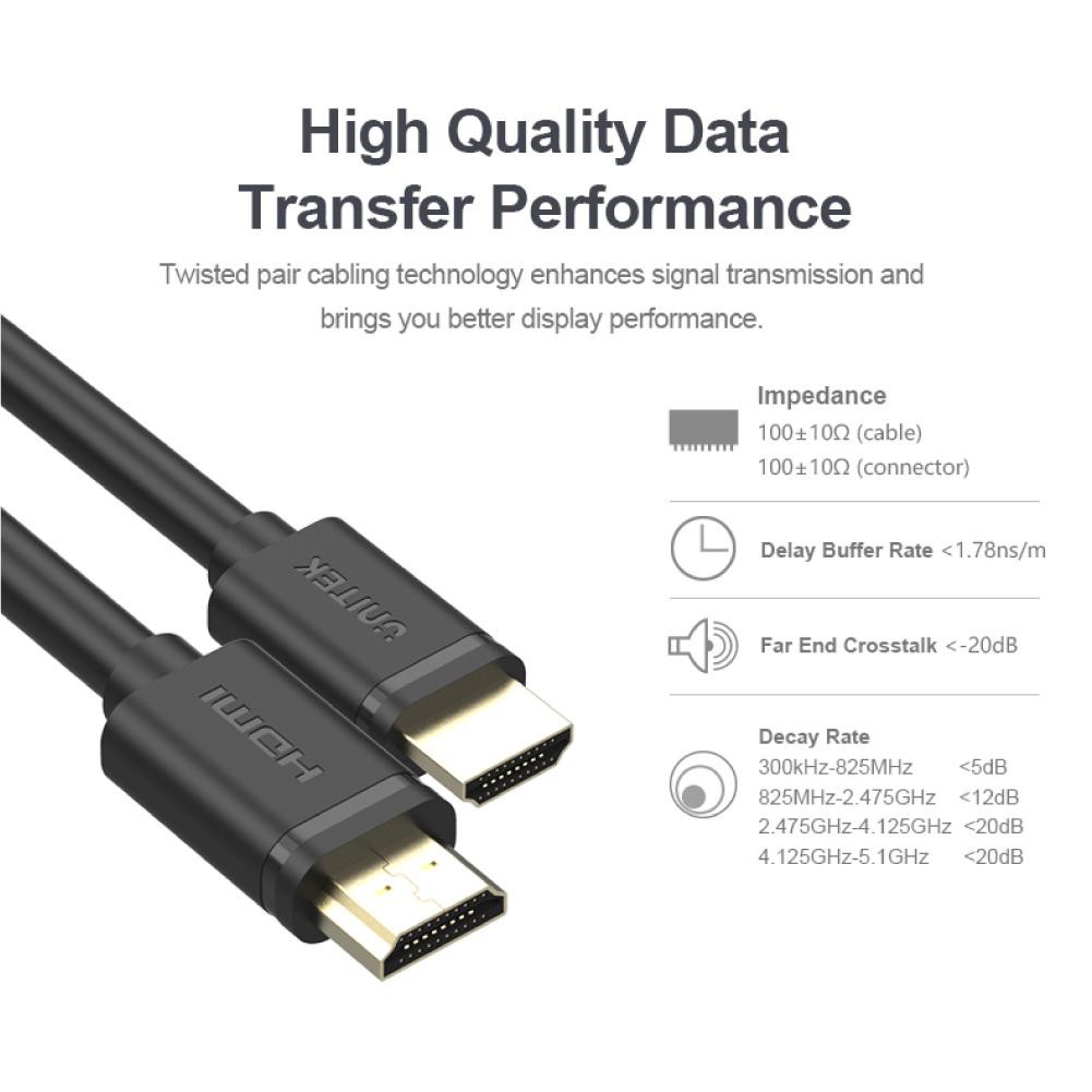 Dây cáp HDMI 4k 3m 2.0 Unitek YC139 M (cao cấp)