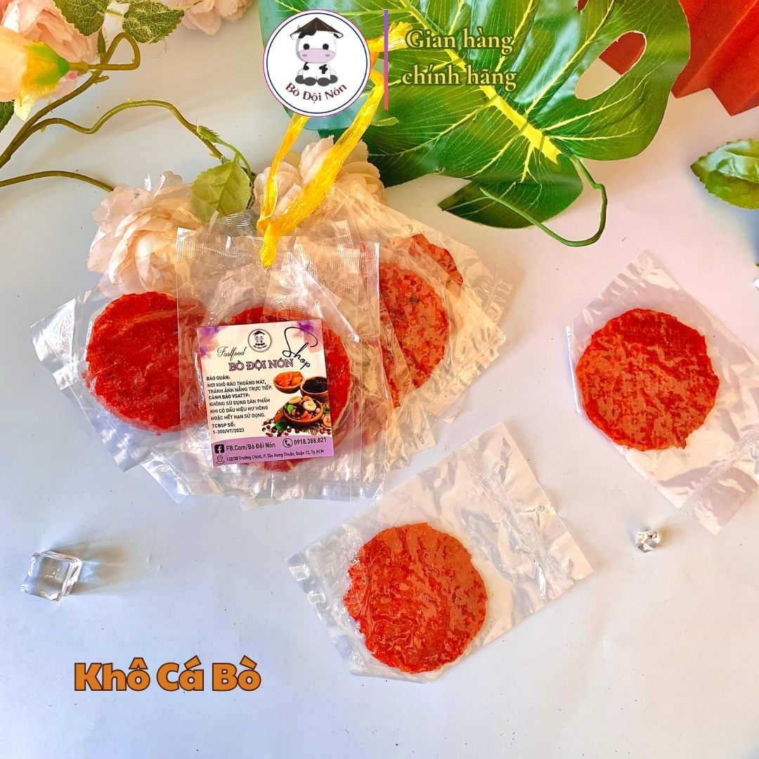1 con khô cá bò sate ép miếng | bò đội nón
