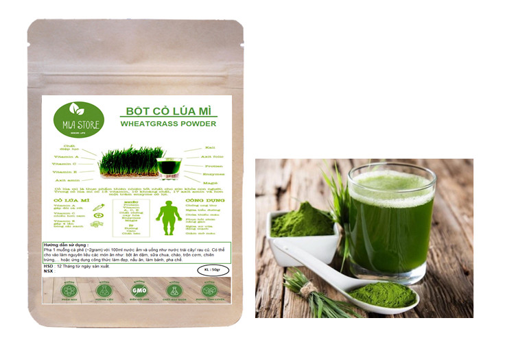 (Wheat grass powder) Bột cỏ lúa mì 100% nguyên chất