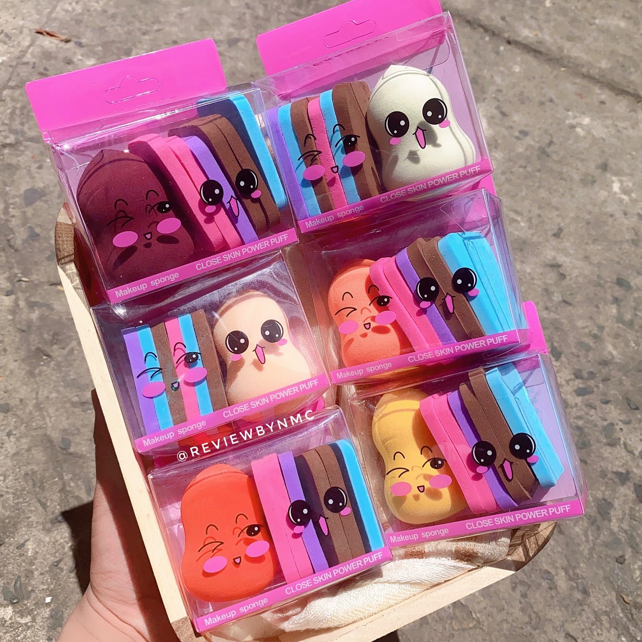 Bông Phấn hồ Lô + Power Puff 6 Miếng