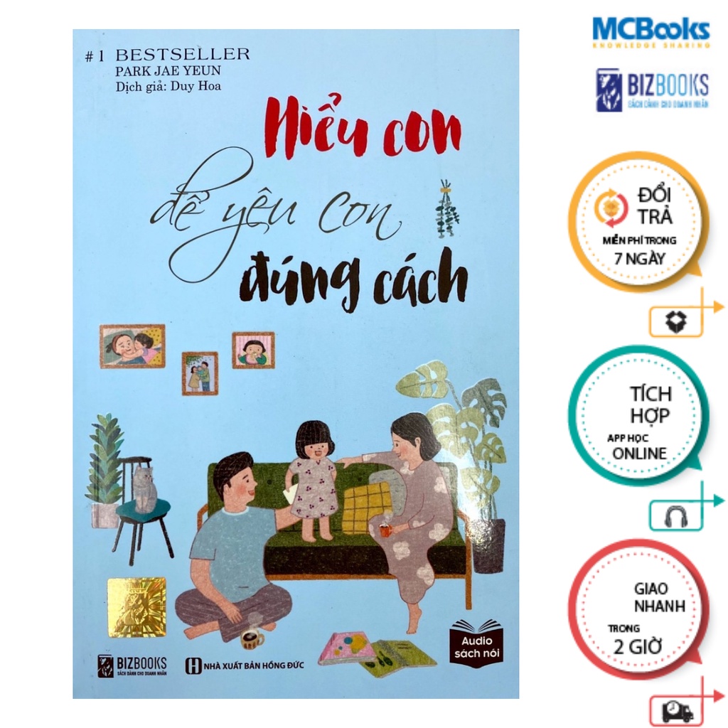 Sách - hiểu con để yêu con đúng cách - tuyệt chiêu dạy con thời 4.0 qua cuốn sách - mcbooks