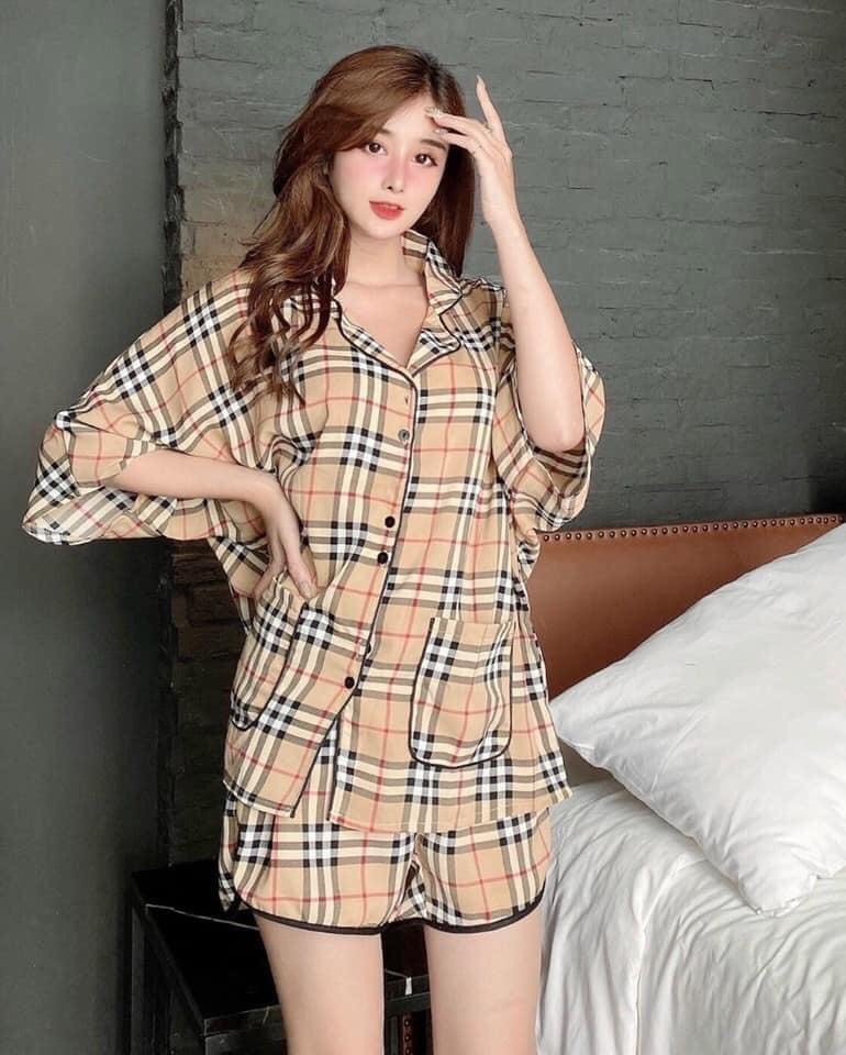 Đồ bộ Pyjama lụa Mango, chất lụa loại 1, mềm mịn, mát, không nhăn