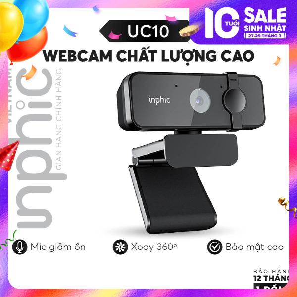 Webcam INPHIC UC10 Full HD 1080p Cực Nét Có Mic Dùng Cho Máy Tính Laptop Hỗ Trợ Học Tập và Làm Việc Online - Hàng chính hãng