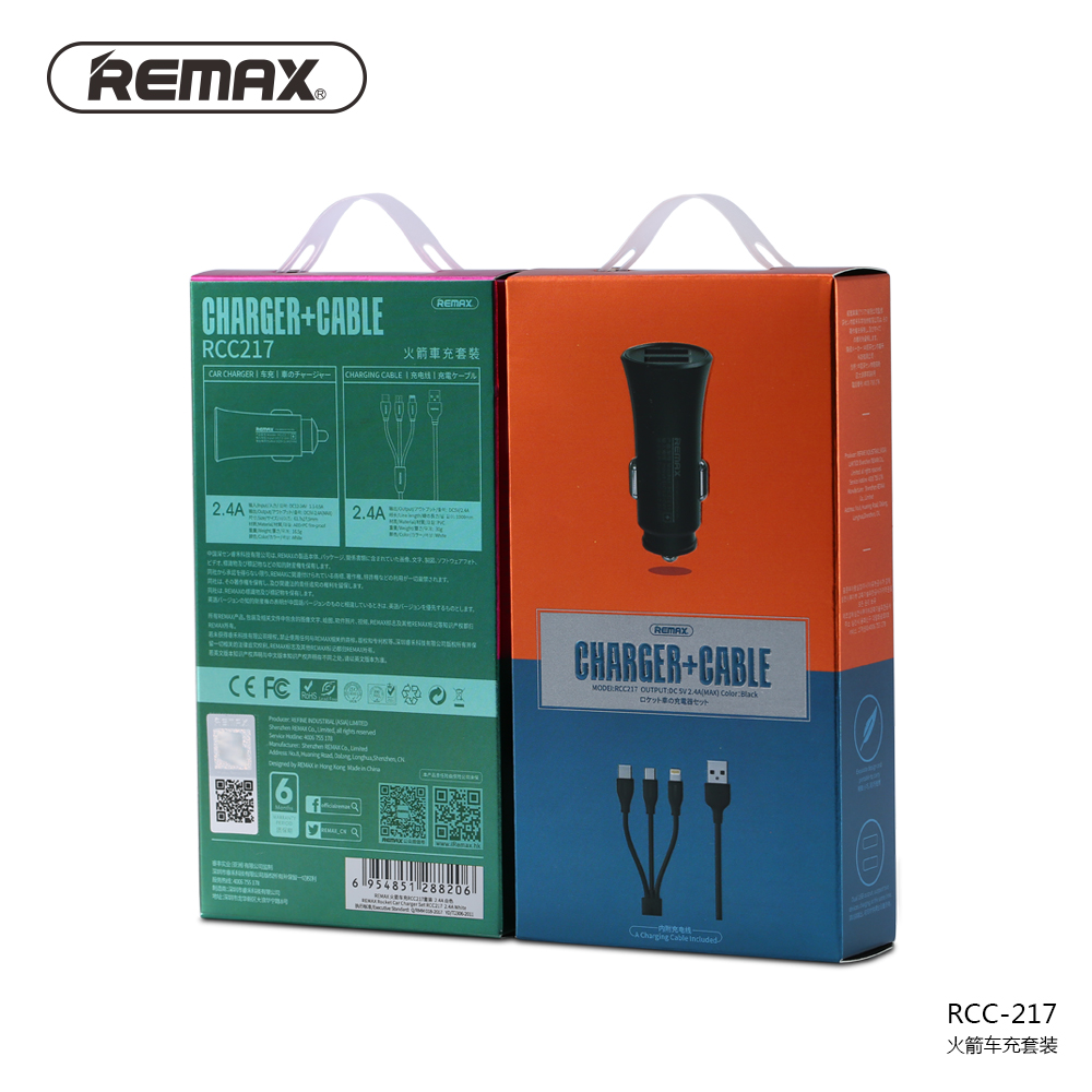 [HCM][ BỘ SẠC NHANH ] Sạc Xe Hơi Remax RCC217 2 Cổng USB Max 2.4A Cao Cấp