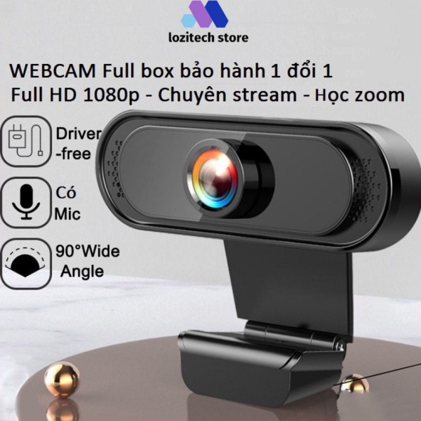Webcam máy tính webcam PC có mic HD 1080p 720p thích hợp cho online, livestream, học tập