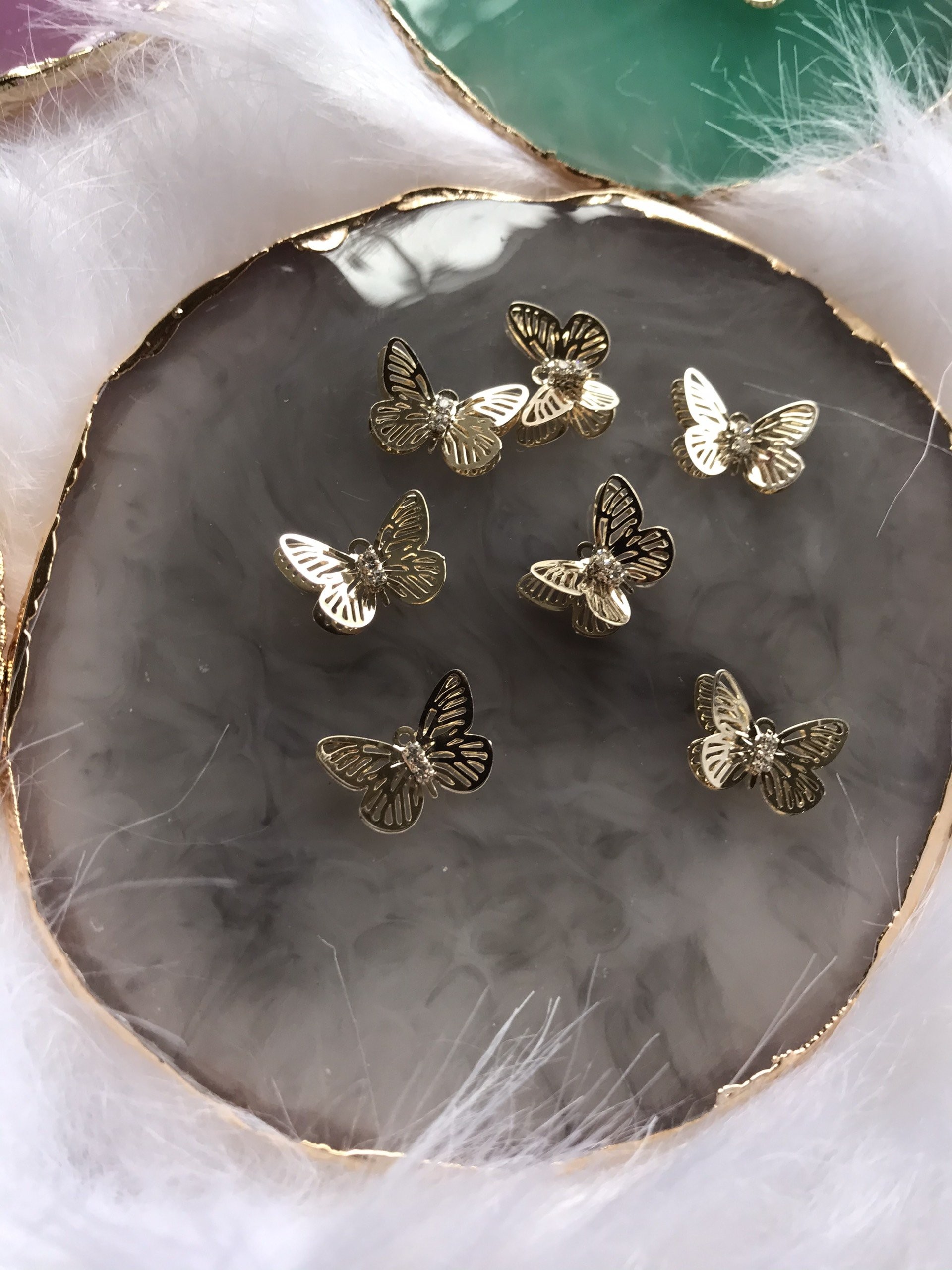 CHARM HÌNH BƯỚM TRANG TRÍ MÓNG NGHỆ THUẬT SIÊU ĐẸP