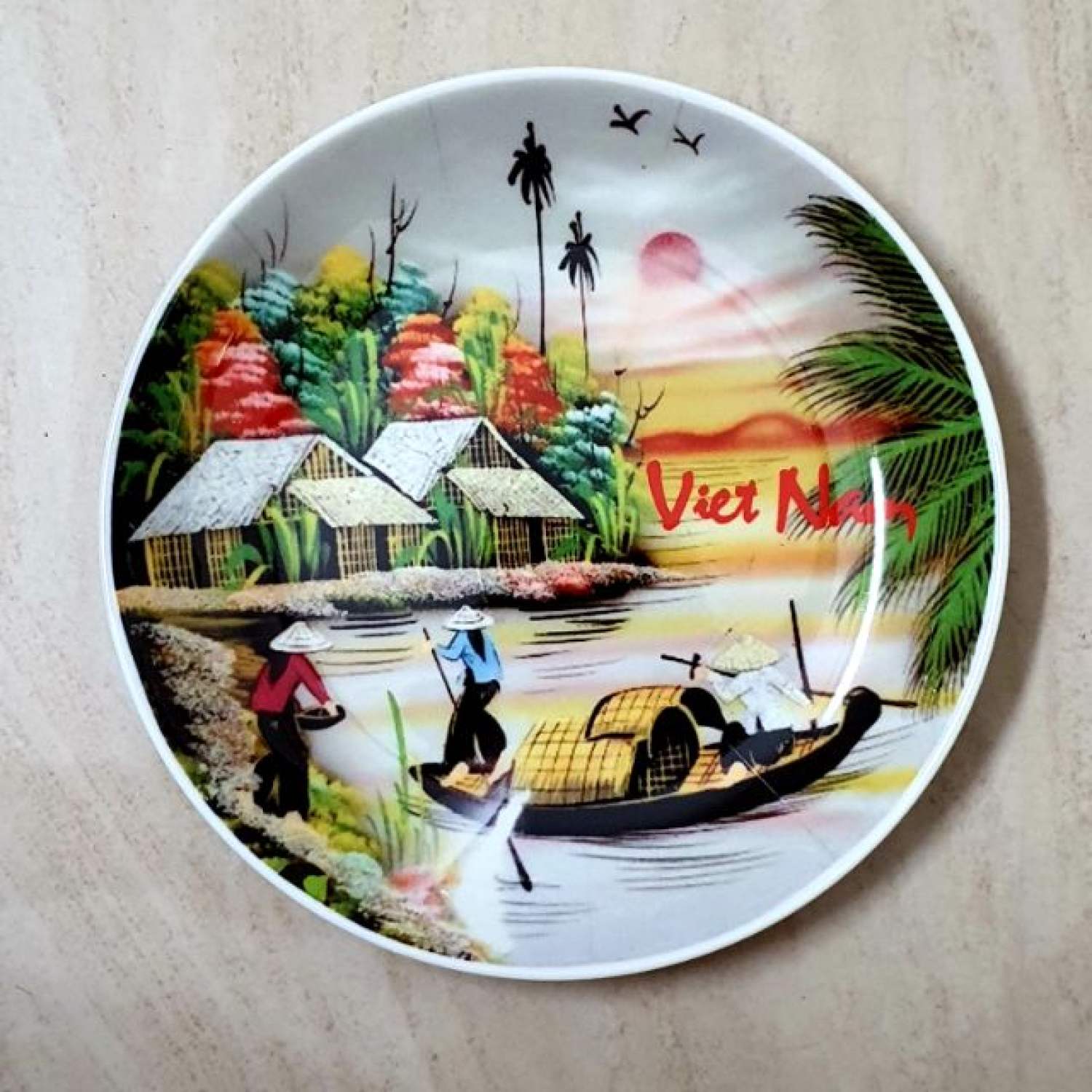 Đĩa Sứ Lưu Niệm In Làng Quê Việt Nam

(D=17cm)