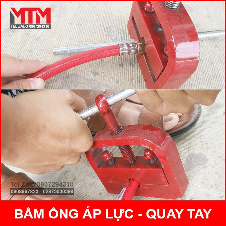 Máy bấm đầu ống áp lực cao quay tay