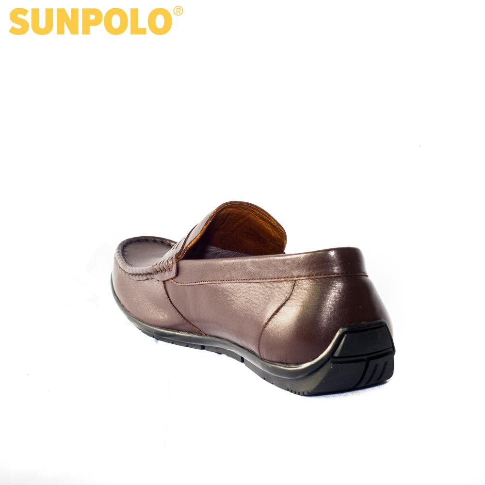 Giày Lười Nam Da Bò SUNPOLO SUMU2511 (Đen, Nâu)