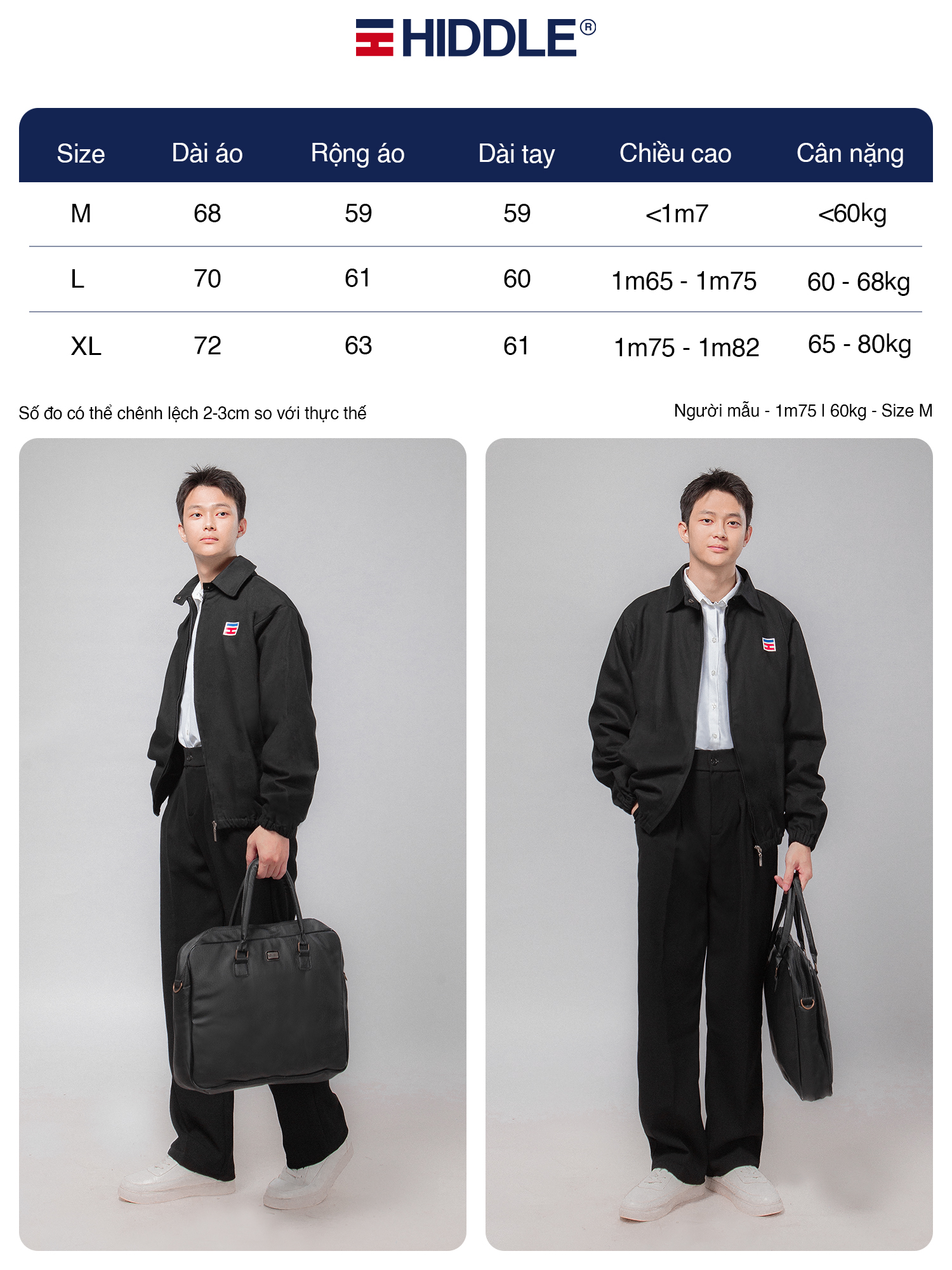 Áo Khoác Kaki Khóa Kéo Basic HIDDLE, Jacket Nam | H02-AK3