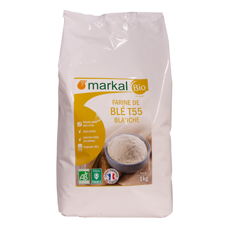 Bột mì trắng đa dụng hữu cơ T55 Markal 1kg