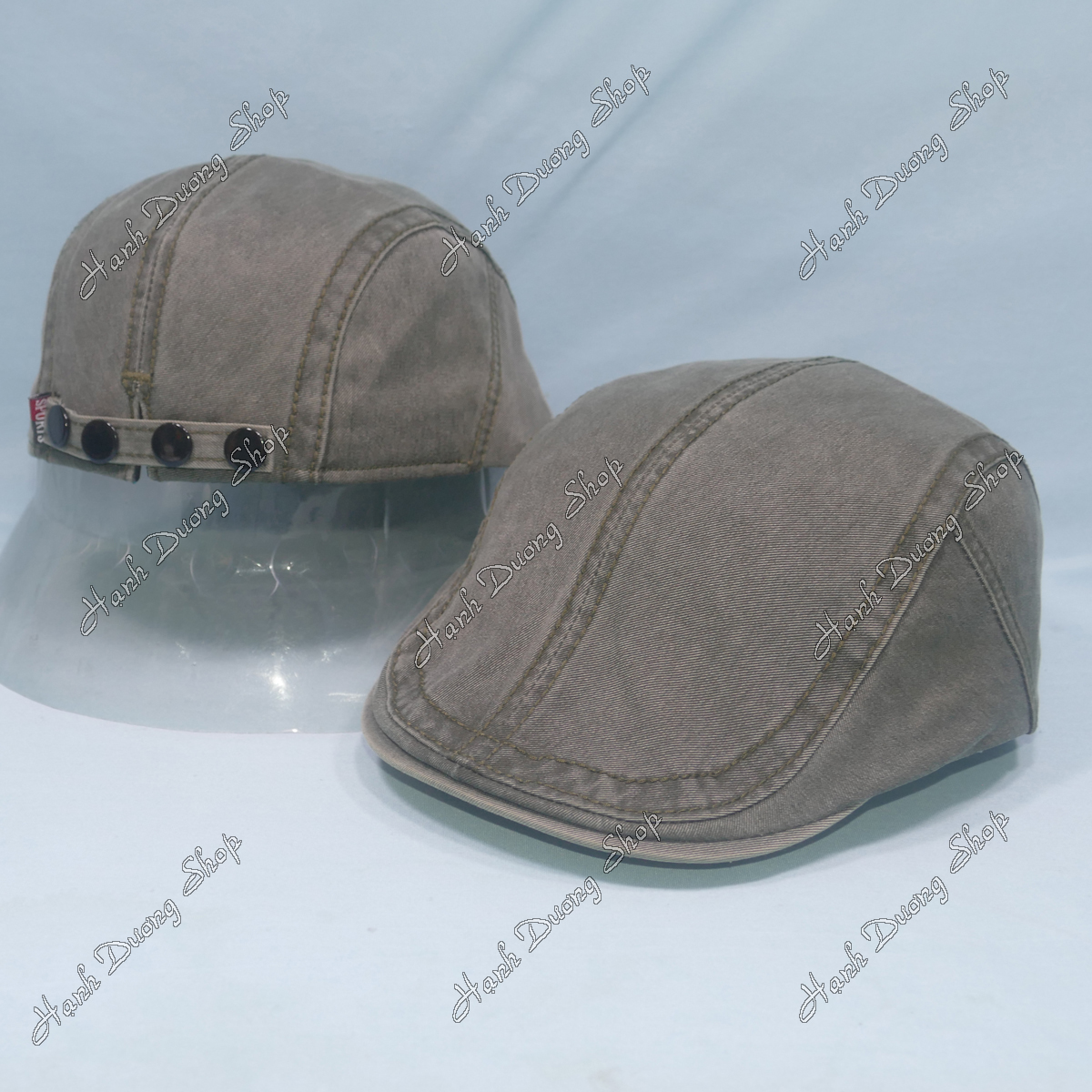 Mũ beret nam trung niên, mũ mỏ vịt, mũ jacket nón mỏ vịt có khóa tăng giảm size phía sau