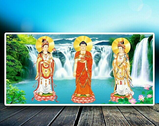 tranh đính đá TAM PHẬT KÍCH THƯỚC :140×75CM