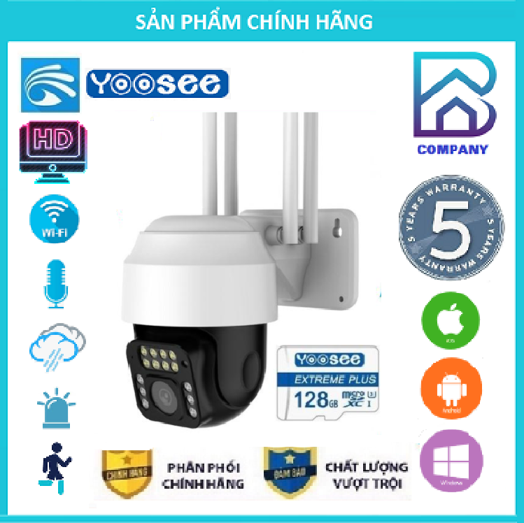 TÙY CHỌN Thẻ nhớ Camera Yoosee 4.0MPX - Camera wifi trong nhà , Camera ngoài trời ptz xoay 360 độ 15 led mới nhất 2020