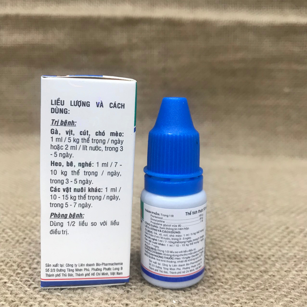 (HCM) Bio Flor Doxy Oral 10ml - Trị Thương Hàn, Viêm Phổi Cho Thú