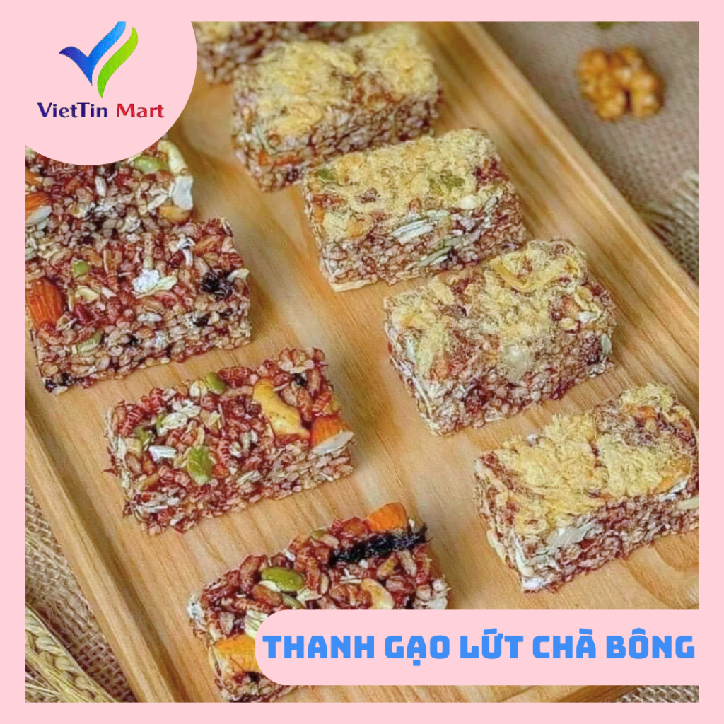Thanh gạo lứt chà bông Viettin Mart 350g