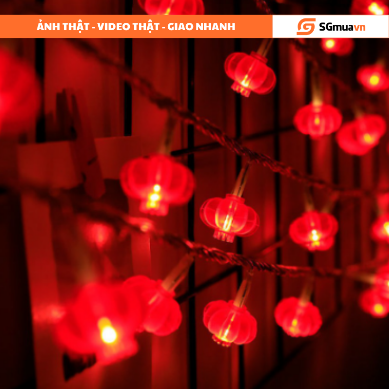 Dây đèn LED hình Lồng đèn Trang trí Nhà cửa